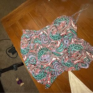 Liz Claiborne Multicolor Paisley Tankini Top - 18W